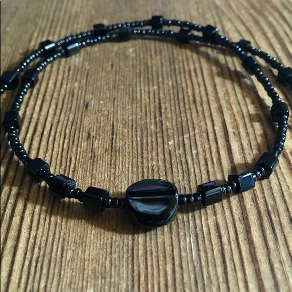 Hand Crafted Jewelry - Ladies Black Beaded Necklace,  Handmade Ladies Necklace,  Black Ladies Necklace